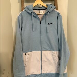 Nike Blue and White Hoodie